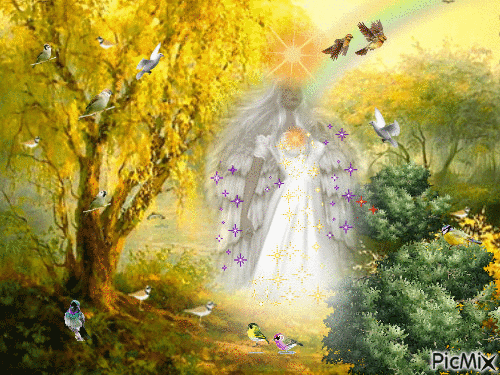 Angel guardening the nature - Ingyenes animált GIF