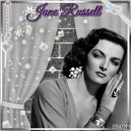 Jane Russell in Black & White - zdarma png