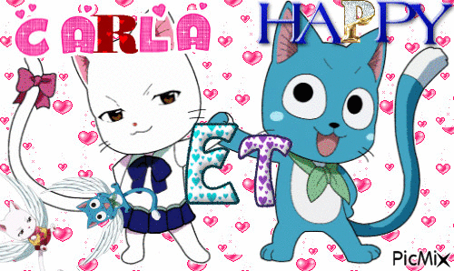 Carla et Happy - Free animated GIF