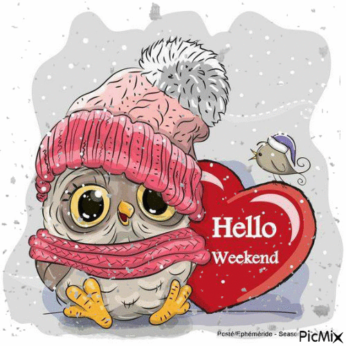 Sweet Owl Joli Hibou en Hiver - Бесплатни анимирани ГИФ