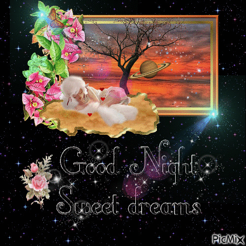 Good Night sweet Dreams - GIF animé gratuit