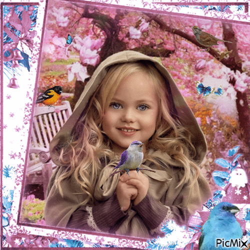 Retrato de una niña - Δωρεάν κινούμενο GIF