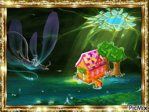 Enchanted Cottage - Free animated GIF