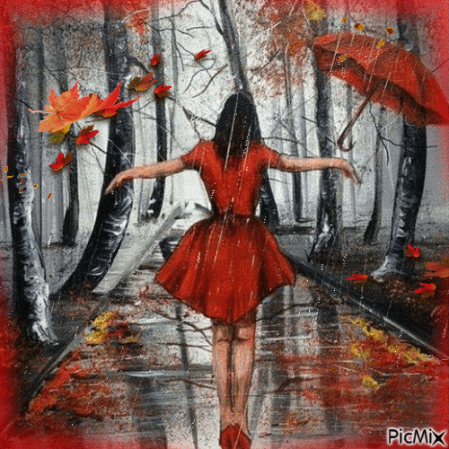 Herbstregen - Безплатен анимиран GIF