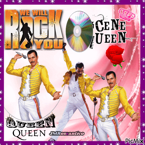 Tribute Freddie Mercury - QUEEN - Gratis geanimeerde GIF
