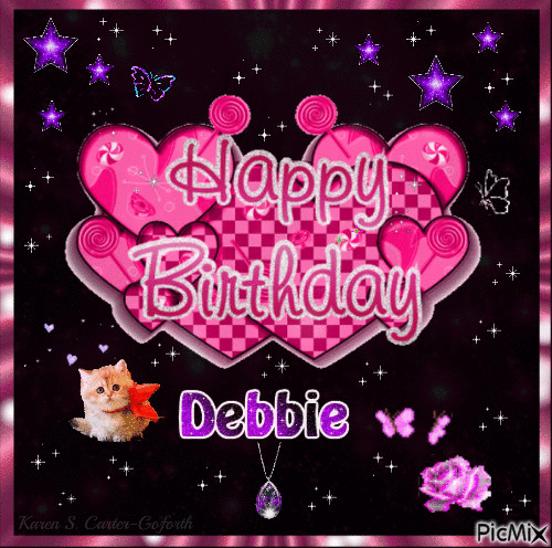 Happy Birthday Debbie - Animovaný GIF zadarmo