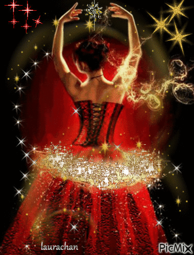 Ballerina in rosso - Animovaný GIF zadarmo
