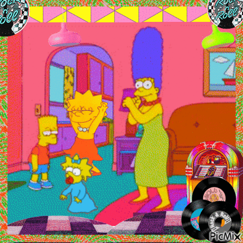 Maman(s) de fiction. Leçon de danse de Marge - GIF animasi gratis