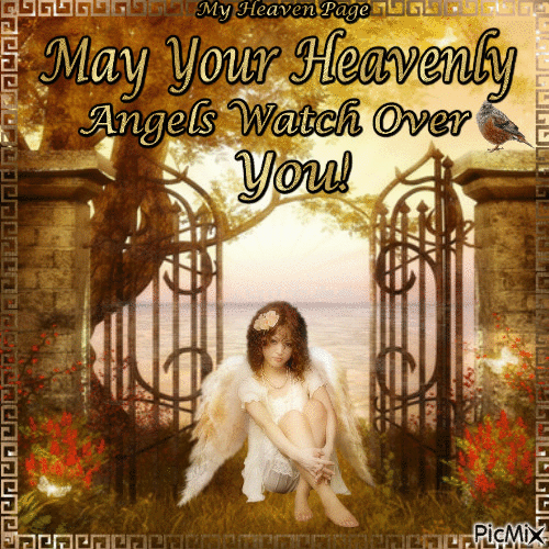 May Your Heavenly Angels Watch Over You! - Бесплатни анимирани ГИФ