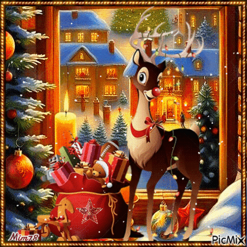 Rudolph - GIF animado grátis