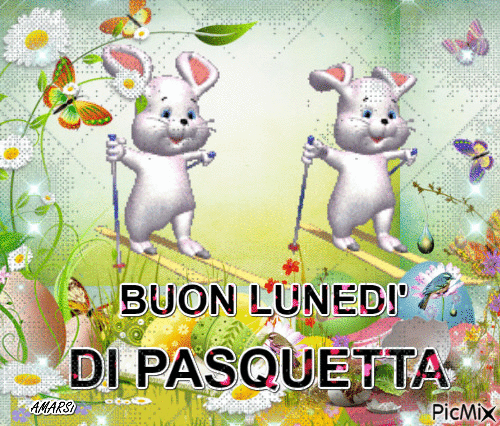 BUON LUNEDI' DI PASQUETTA - Бесплатный анимированный гифка