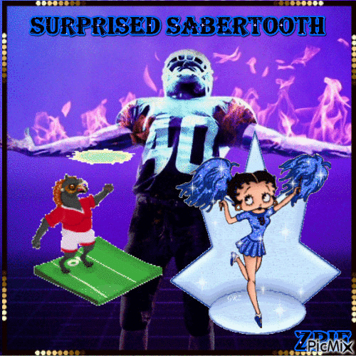 Surprised Sabertooth - 無料のアニメーション GIF