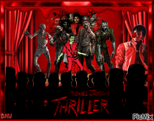Michaël Jackson-Thriller. - Animovaný GIF zadarmo