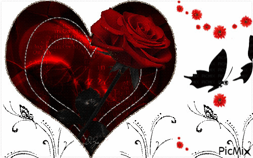 Black Valentine - Animovaný GIF zadarmo