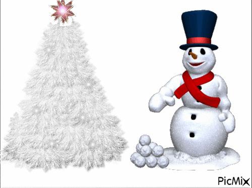 bonhomme de neige - Free animated GIF