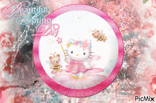 Pastel Pink Fairy Hello Kitty - GIF animé gratuit