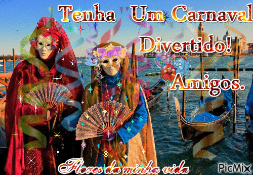 Tenha Um Carnaval Divertido! - GIF animé gratuit