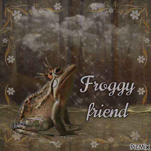 froggy friend - GIF animado grátis