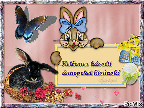 Kellemes Húsvéti Ünnepeket! - GIF animasi gratis