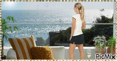 Looking Over The Ocean! - Free animated GIF