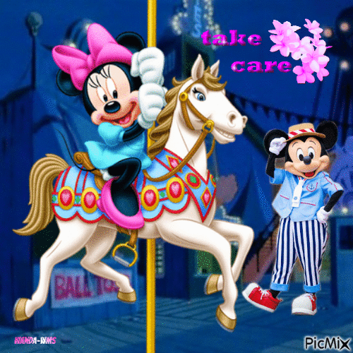 Take care-minnie mouse-cartoon - Gratis animerad GIF