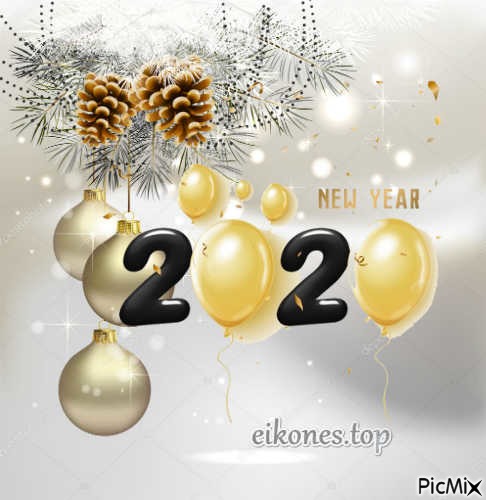 2020-happy New Year - png ฟรี