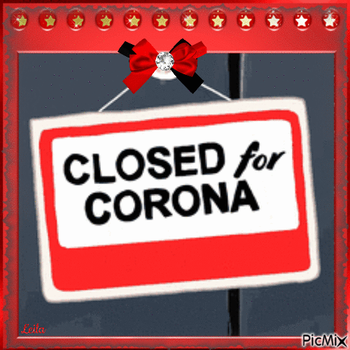 Closed for corona, open for change - Gratis animeret GIF