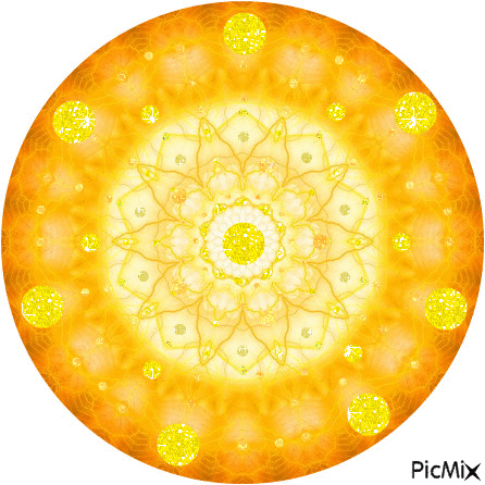 Mandala of Gold and Inner Star - Gratis animeret GIF