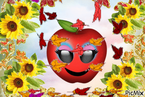 Herbst-Emoji  🙂🍂🍁🍁 - Darmowy animowany GIF