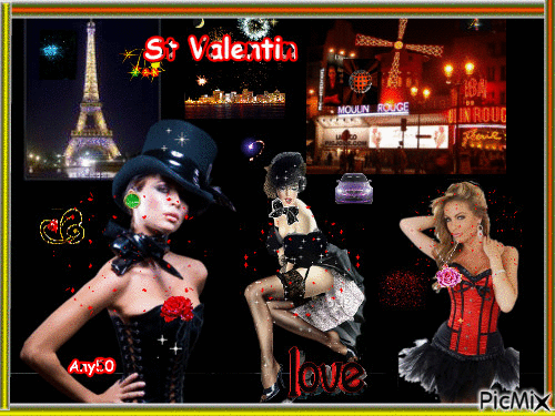 La St Valentin au moulin rouge - Ingyenes animált GIF