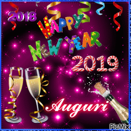 HAPPY NEW YEAR  2019 - Darmowy animowany GIF