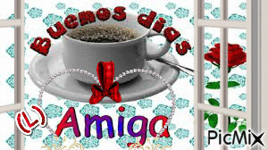 Buenos Dias Amiga - Gratis animeret GIF