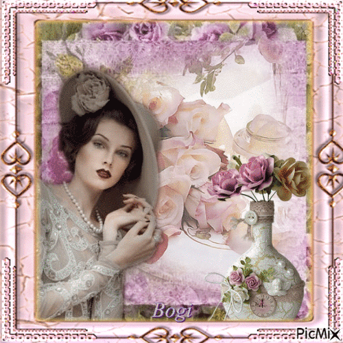 Vintage creation in pastel... - Free animated GIF