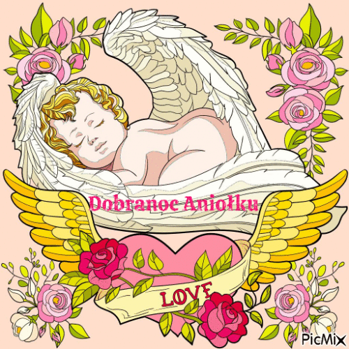 dobranoc aniołku - Darmowy animowany GIF
