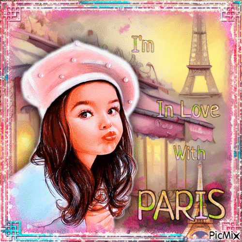 Little Girl In Paris - Free animated GIF