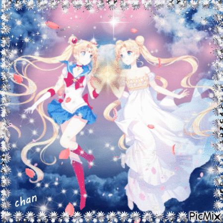Petali di stelle per Sailor Moon - Gratis animeret GIF