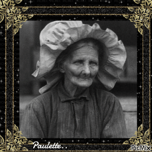 femme sur la vieille photo - Besplatni animirani GIF
