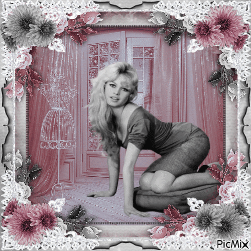 Brigitte Bardot - BB, Actrice Française - Бесплатный анимированный гифка