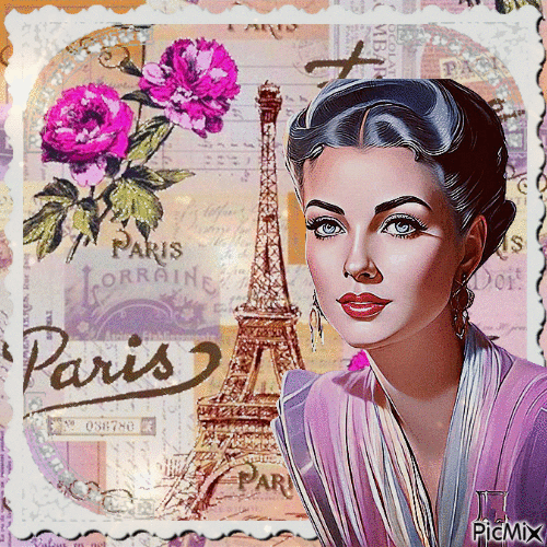 From Paris, With Love - Vintage - GIF animé gratuit