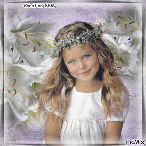 Portrait fillette par BBM - Animovaný GIF zadarmo
