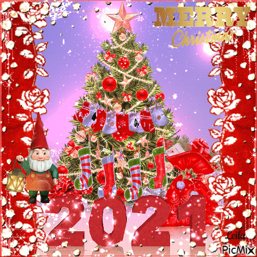 Merry Christmas 2021 - Безплатен анимиран GIF
