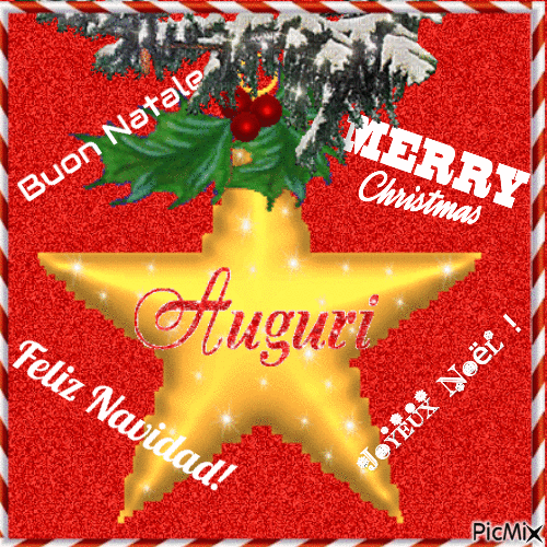 Buon Natale/ Merry Christmas - Bezmaksas animēts GIF