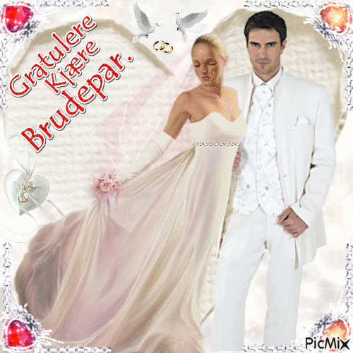 Congratulations dear Bride and Groom - Besplatni animirani GIF