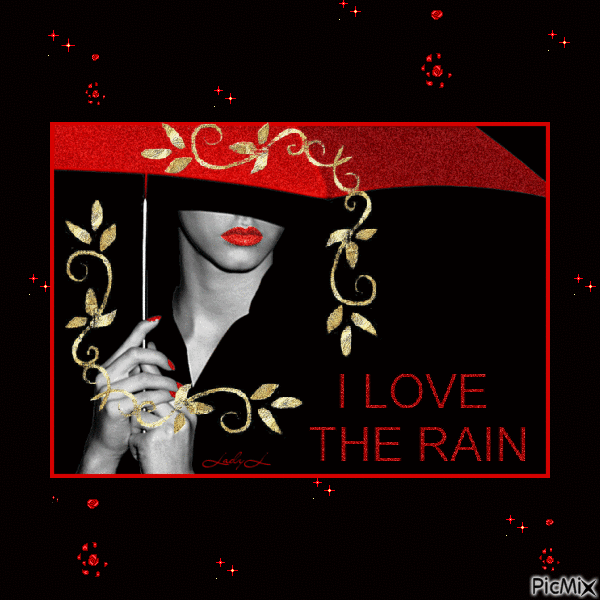 j'aime la pluie - Δωρεάν κινούμενο GIF