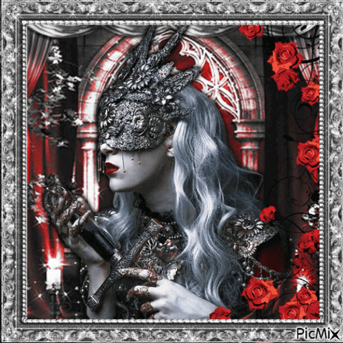 Gothic woman with Masc - Δωρεάν κινούμενο GIF