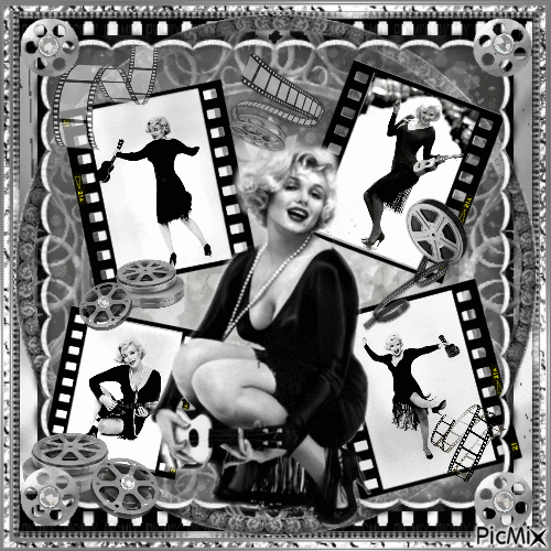 Marilyn Monroe, Actrice, Chanteuse américaine - Besplatni animirani GIF