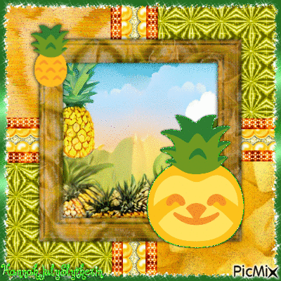 ###Sloth Pineapple### - Бесплатный анимированный гифка