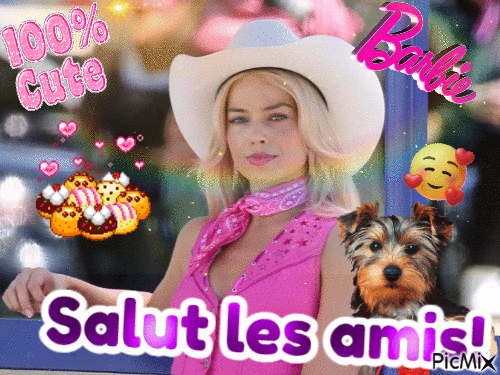 Salut Margot Robbie - GIF animé gratuit