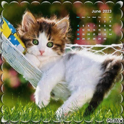June Calendar - Ingyenes animált GIF