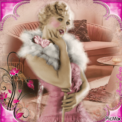 Concours : Art deco - tons roses - GIF animate gratis